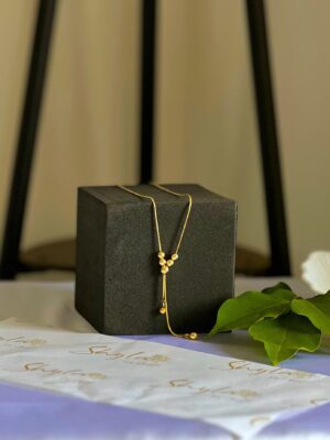 Y-Chain Bead Necklace