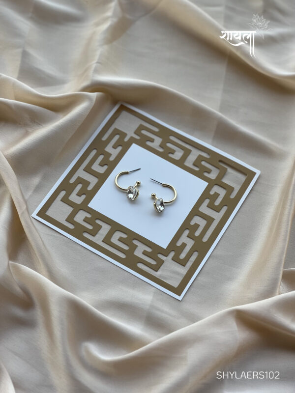 Solitaire Drop Golden Hoop - Image 2