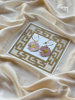 Pink Lily Golden Drop Earring