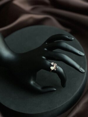 Whispering Wings Rose Gold Ring