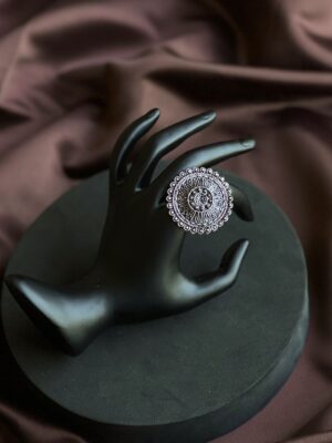 Gothic Glow German Silver Ring