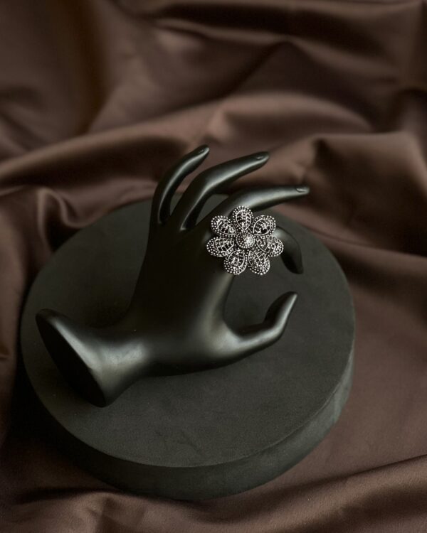 Eternal Flower Oxidized Ring