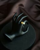 Gleaming Cubes Anti-Tarnish Gold Ring