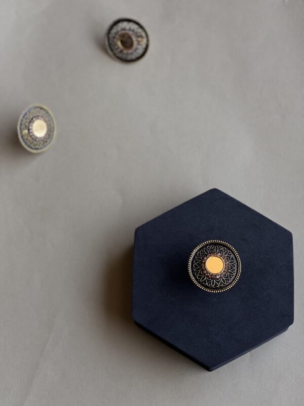 Elder’s Grace Golden Oxidized Ring - Image 2