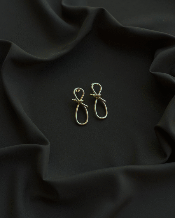 Glossy Knot Minimal Earrings