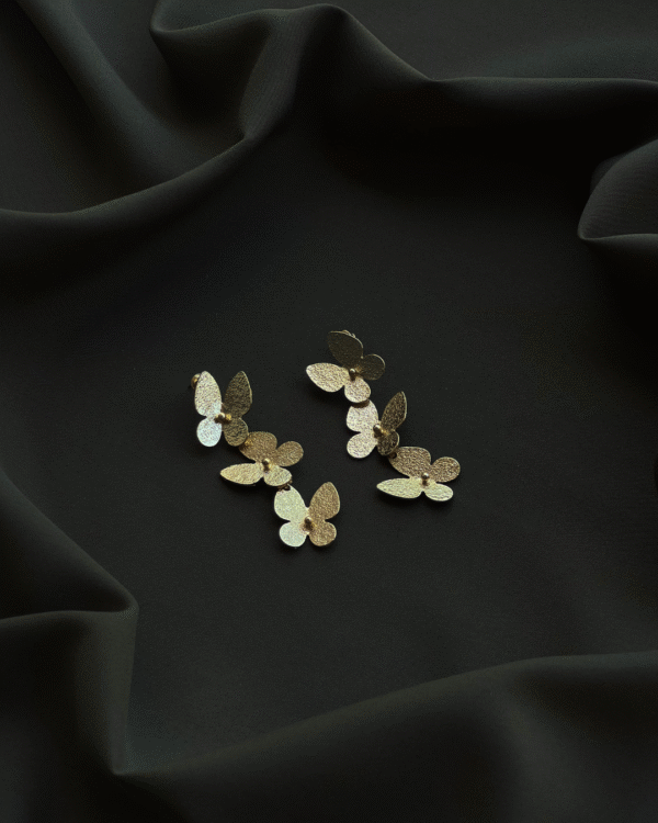 Minimal Butterfly Long Earrings - Image 2