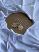 Pink Lily Golden Drop Earring
