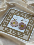 Pink Lily Golden Drop Earring
