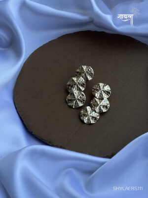 Raw Gold Button Earring