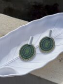 Green Abstract Handmade Earring