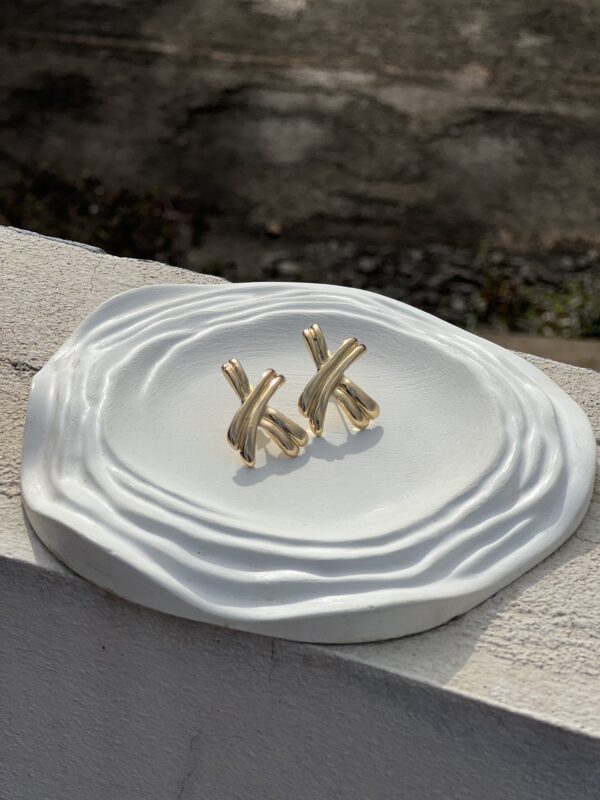 Glossy X Statement Earring