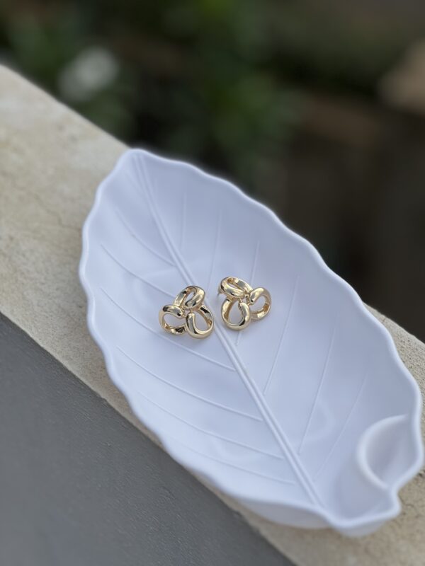 Glam Petals Golden Earring - Image 2