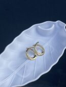 Golden Glossy Omega Earring