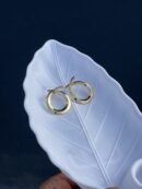 Golden Glossy Omega Earring