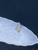 Duel tone Minimal Tringle Earring