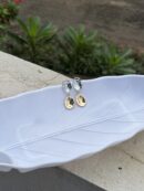 Duel tone Minimal Oval Earring