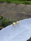 Golden Glossy Round Pop Stud Earring