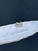 Silver Shiny Two Rings Drop Earring