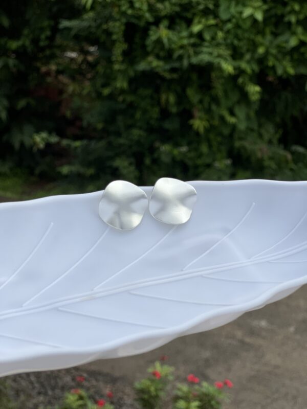 Soft Satin Silver Plate Earring - Image 2