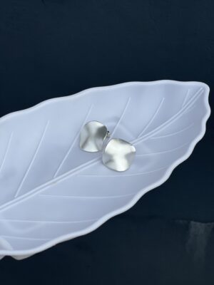 Soft Satin Silver Plate Earring