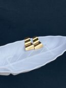 Champagne Golden Zig-Zag Plate Earring
