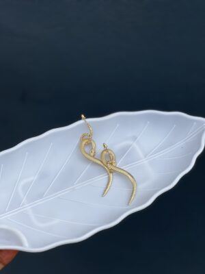 Honey Gold Snake Inspired Earrings