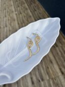 Honey Gold Snake Inspired Earrings