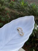 Luminous C shaped Minimal Hoop Earring