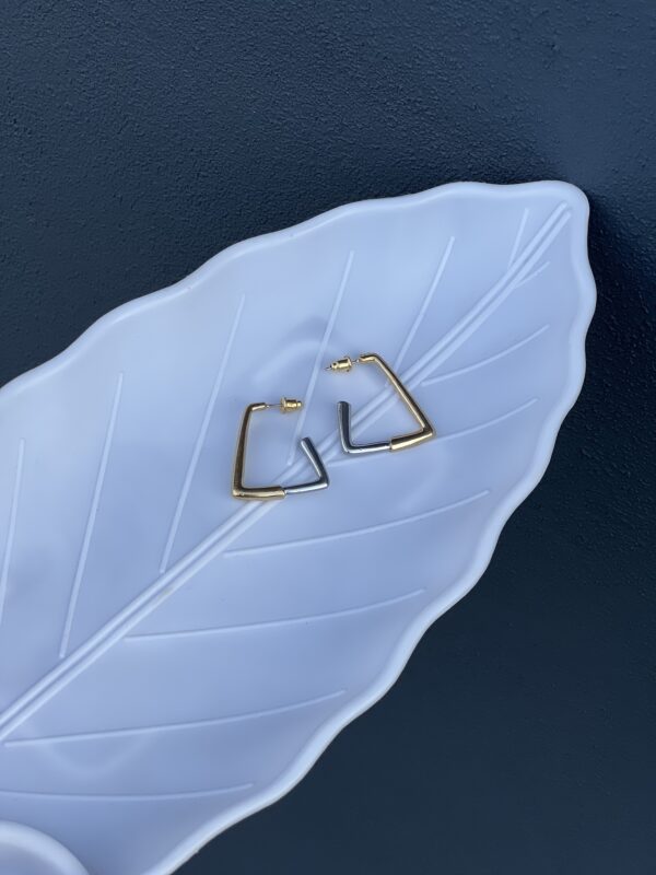 Polished Dual Tone Anti Tarnish Earring - Image 2