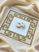 Marble texture golden hoops