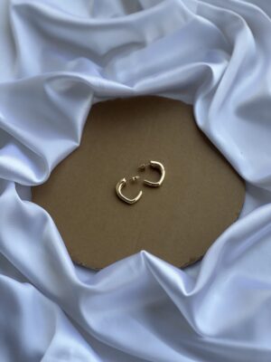 C Shape Light Weight Golden Hoops
