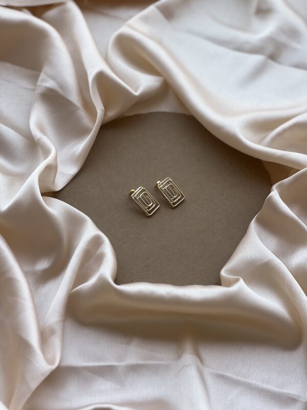 Rectangle Goldy Candy Earrings - Image 2