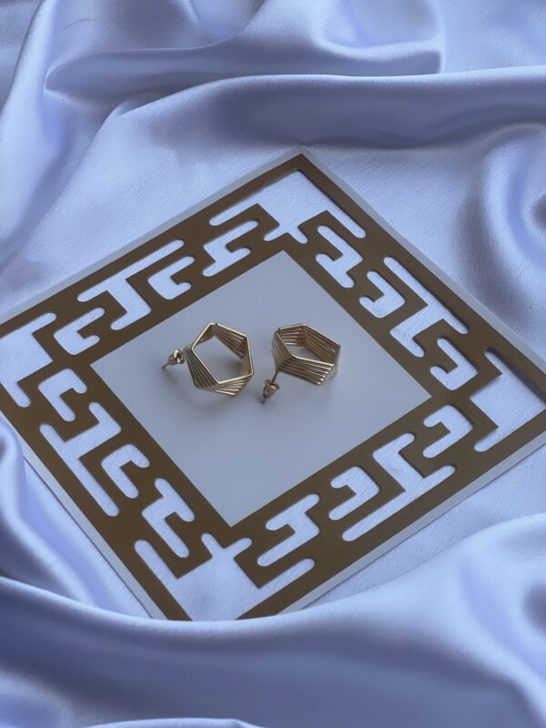 Spring Soft Gold Earrings - Image 2
