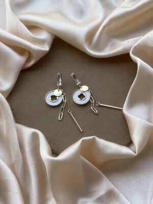Minimal Charm Long Earring