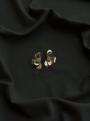 Metallic Golden Studded Flower Earring