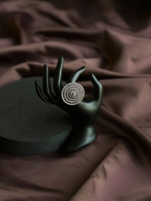 Midnight Edge Bold Oxidized Ring