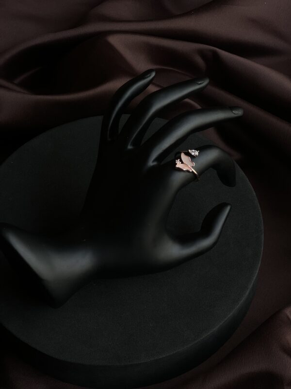 Butterfly Elegance Rose Gold Ring - Image 3